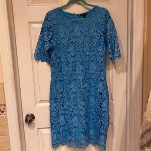 **NWT** Blue (Cerulean) Midi Floral Dress
